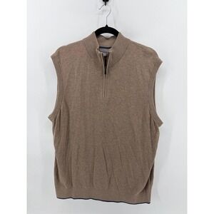 Daniel Cremieux, Signature Cashmere Supima Cotton, Quarter Zip Sweater/Vest, L